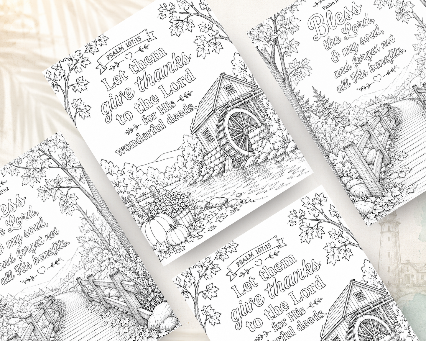 Thank You, Lord | Christian Gratitude Coloring Book | Calming Psalms Series