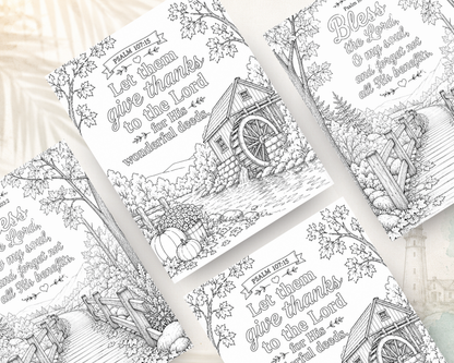 Thank You, Lord | Christian Gratitude Coloring Book | Calming Psalms Series