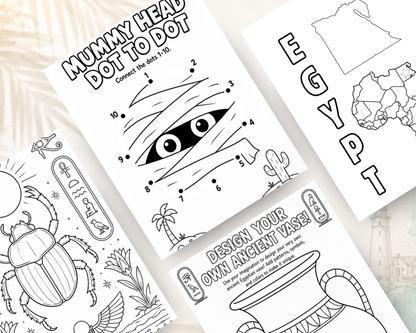 Mummies, Pharaohs & More! | Ancient Egypt Kids Activity Book Printable PDF