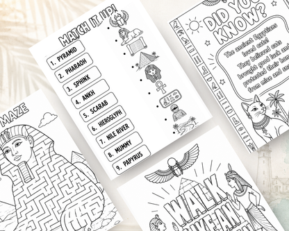 Mummies, Pharaohs & More! | Ancient Egypt Kids Activity Book Printable PDF