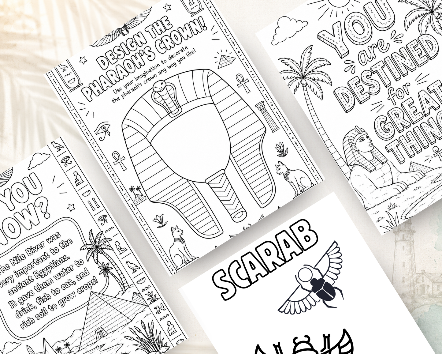 Mummies, Pharaohs & More! | Ancient Egypt Kids Activity Book Printable PDF