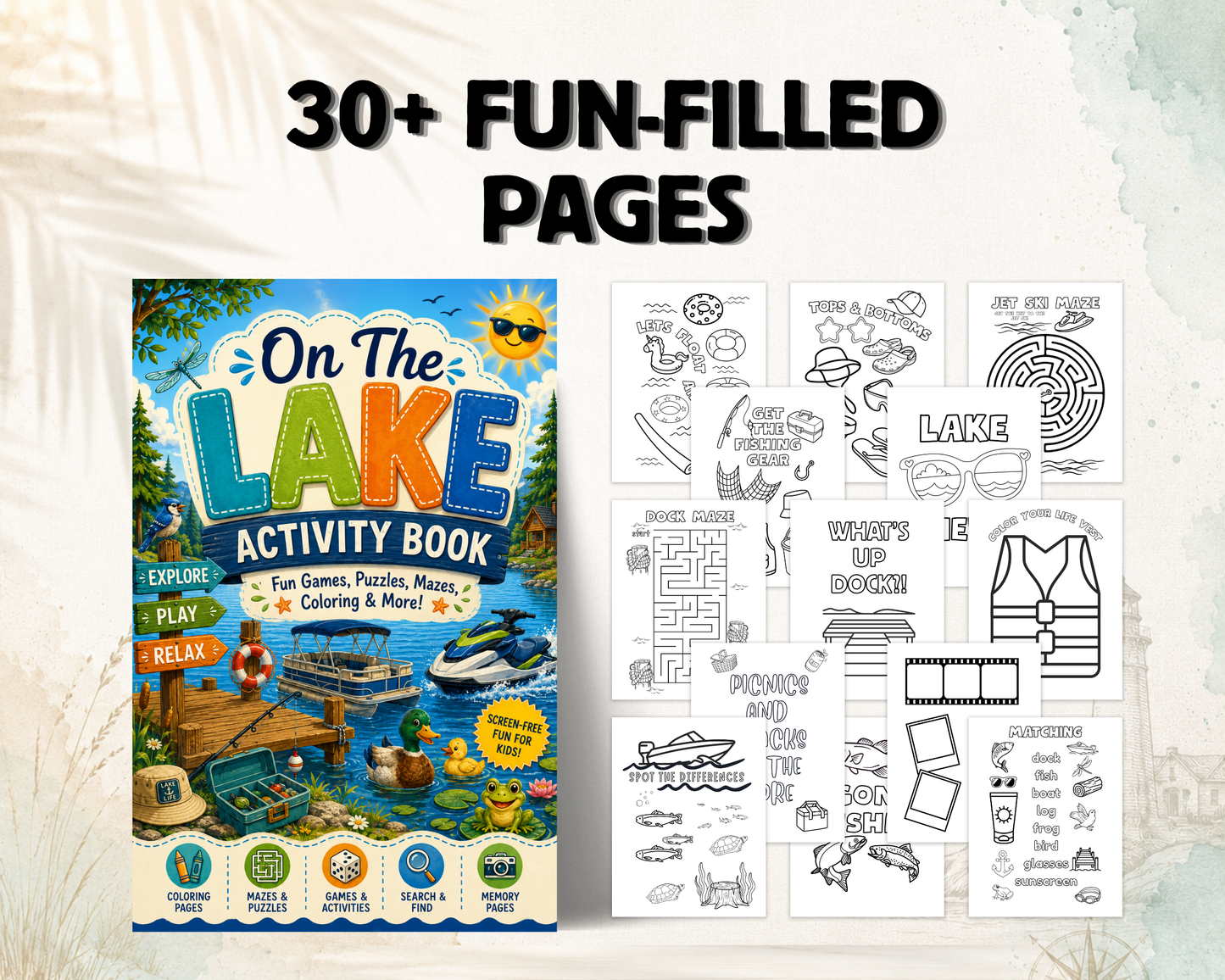 On the Lake Activity Book for Kids