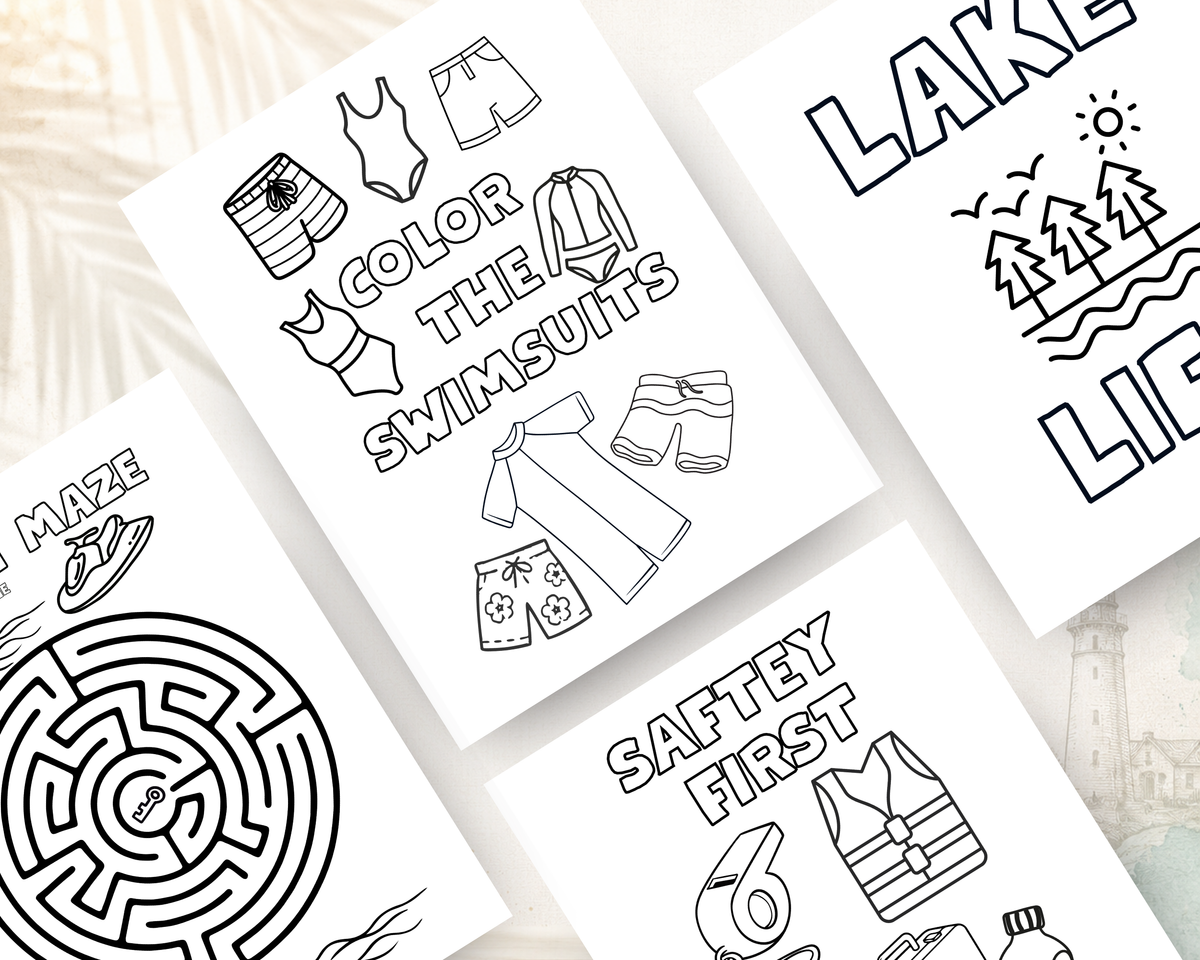 On the Lake Activity Book for Kids | Printable PDF Download
