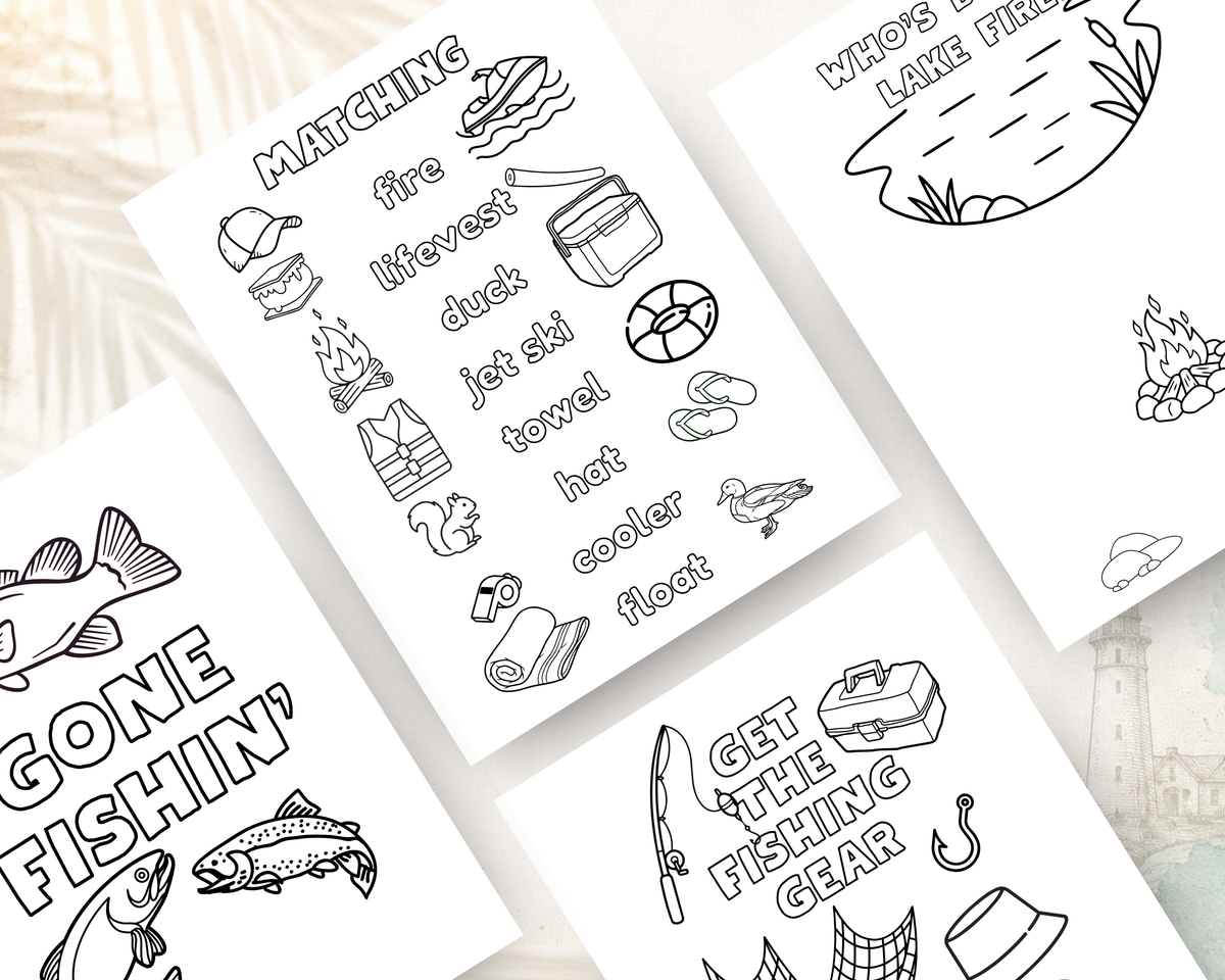 On the Lake Activity Book for Kids | Printable PDF Download