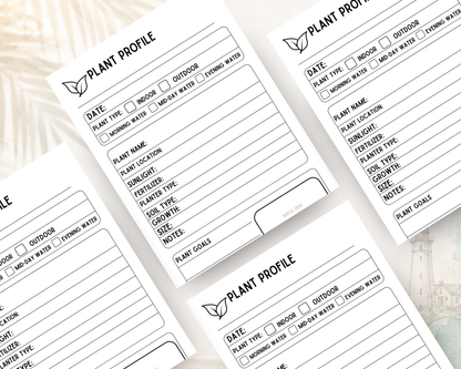 Plant Care Log Book: A Houseplant & Garden Journal for Watering, Growth Tracking, Care Notes & Plant Profiles