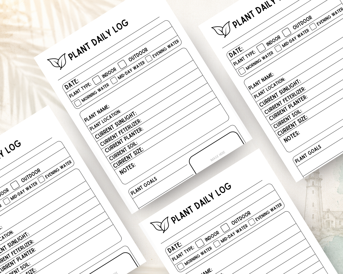 Plant Care Log Book: A Houseplant & Garden Journal for Watering, Growth Tracking, Care Notes & Plant Profiles