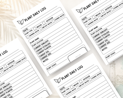 Plant Care Log Book: A Houseplant & Garden Journal for Watering, Growth Tracking, Care Notes & Plant Profiles