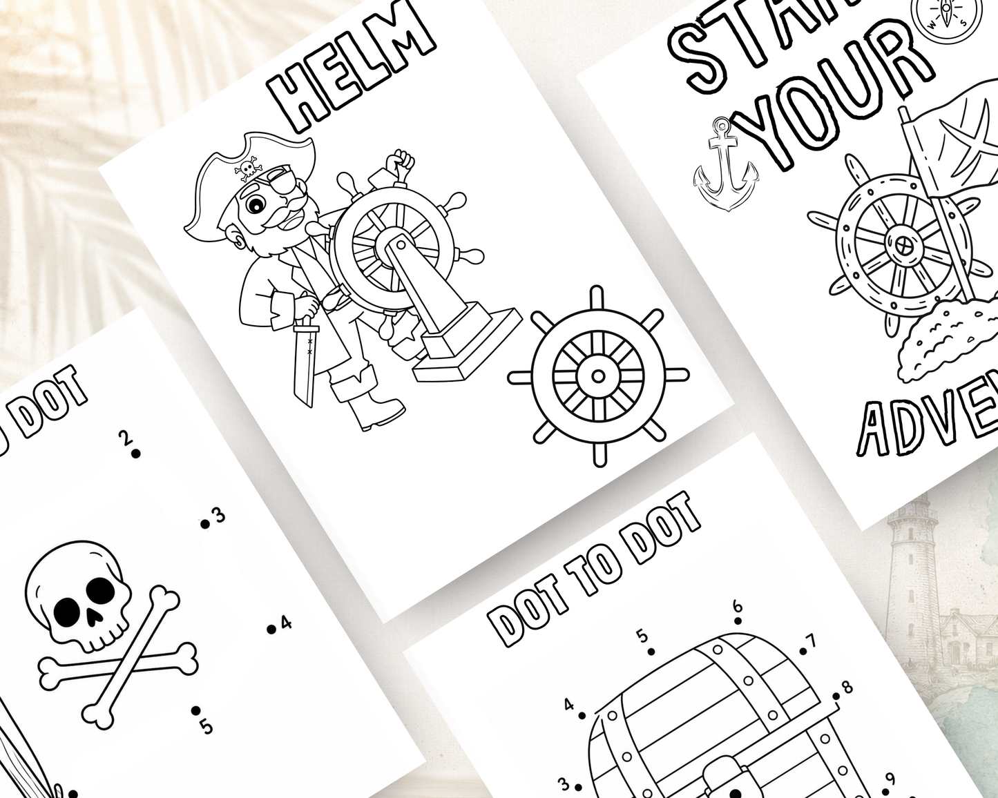 Pirates & Treasure Activity Book for Kids | Printable PDF Download
