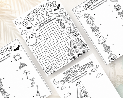 Printable Halloween Activity Book Bundle | 60 Different Kids Activities PDF