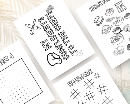 Restaurant Activity Book for Kids | Printable PDF