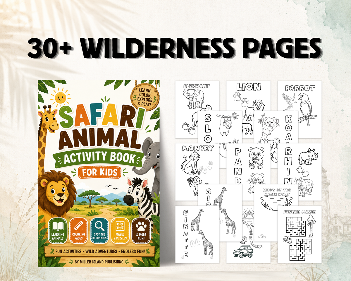 Safari Animal Activity Book for Kids