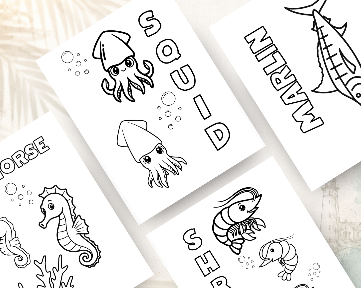 Sea Life Activity Book for Kids | Printable PDF Digital Download