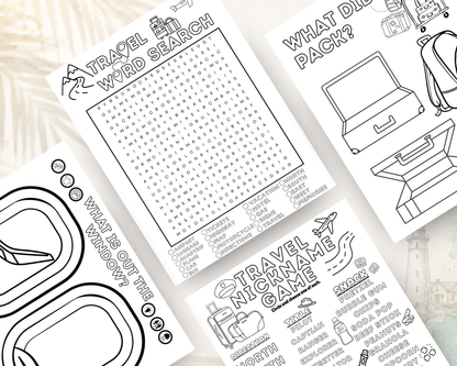 Travel Activity Book for Kids | Printable PDF Download