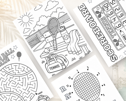 Printable Tennis Activity Book for Kids | PDF Download