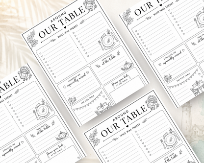 Our Thanksgiving Memories | 5-Year Printable Memory Journal PDF