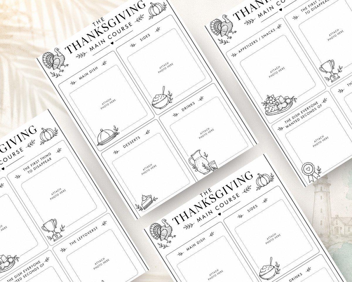 Our Thanksgiving Memories | 5-Year Printable Memory Journal PDF