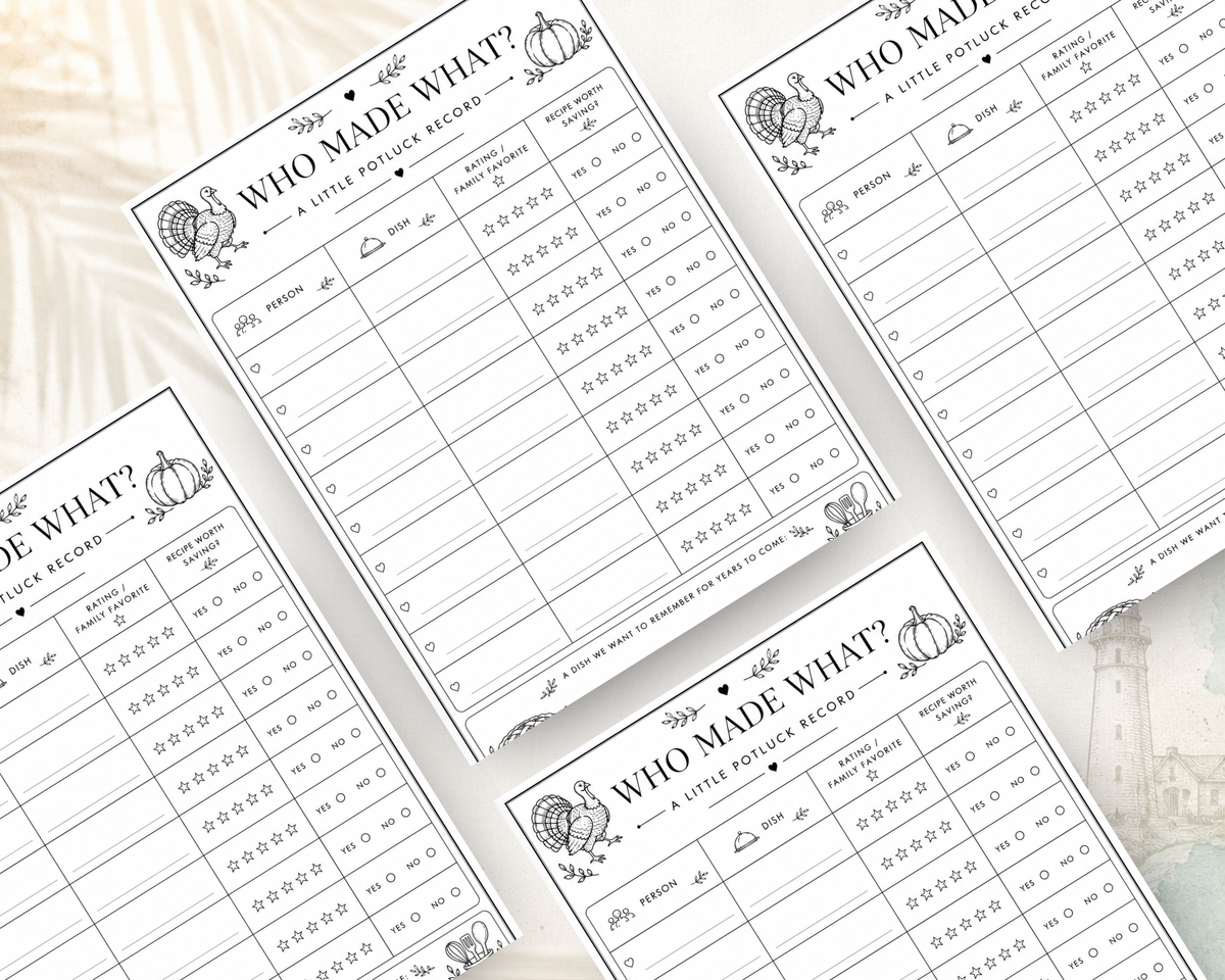 Our Thanksgiving Memories | 5-Year Printable Memory Journal PDF
