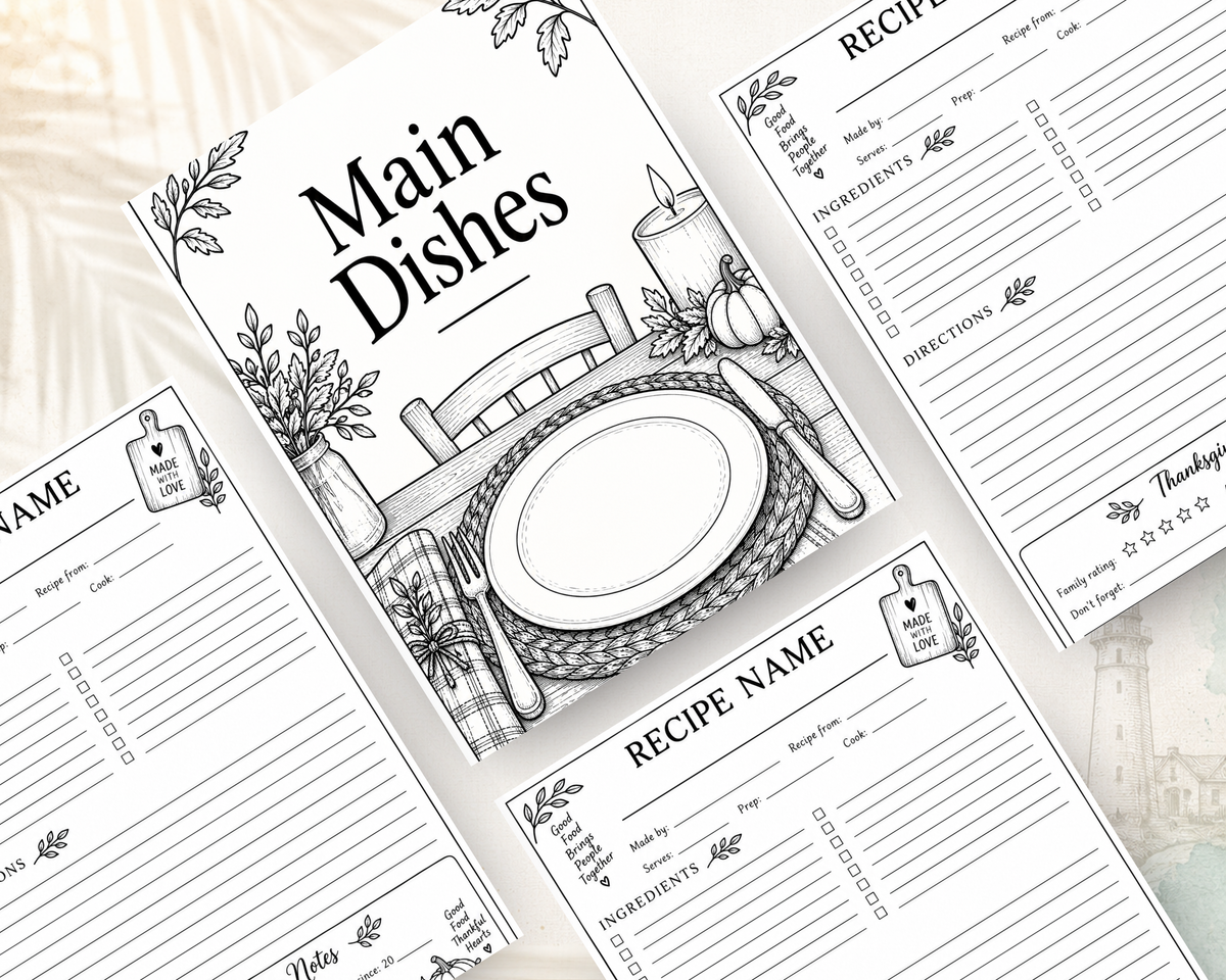 Thanksgiving Recipe Book | Family Recipe Keeper