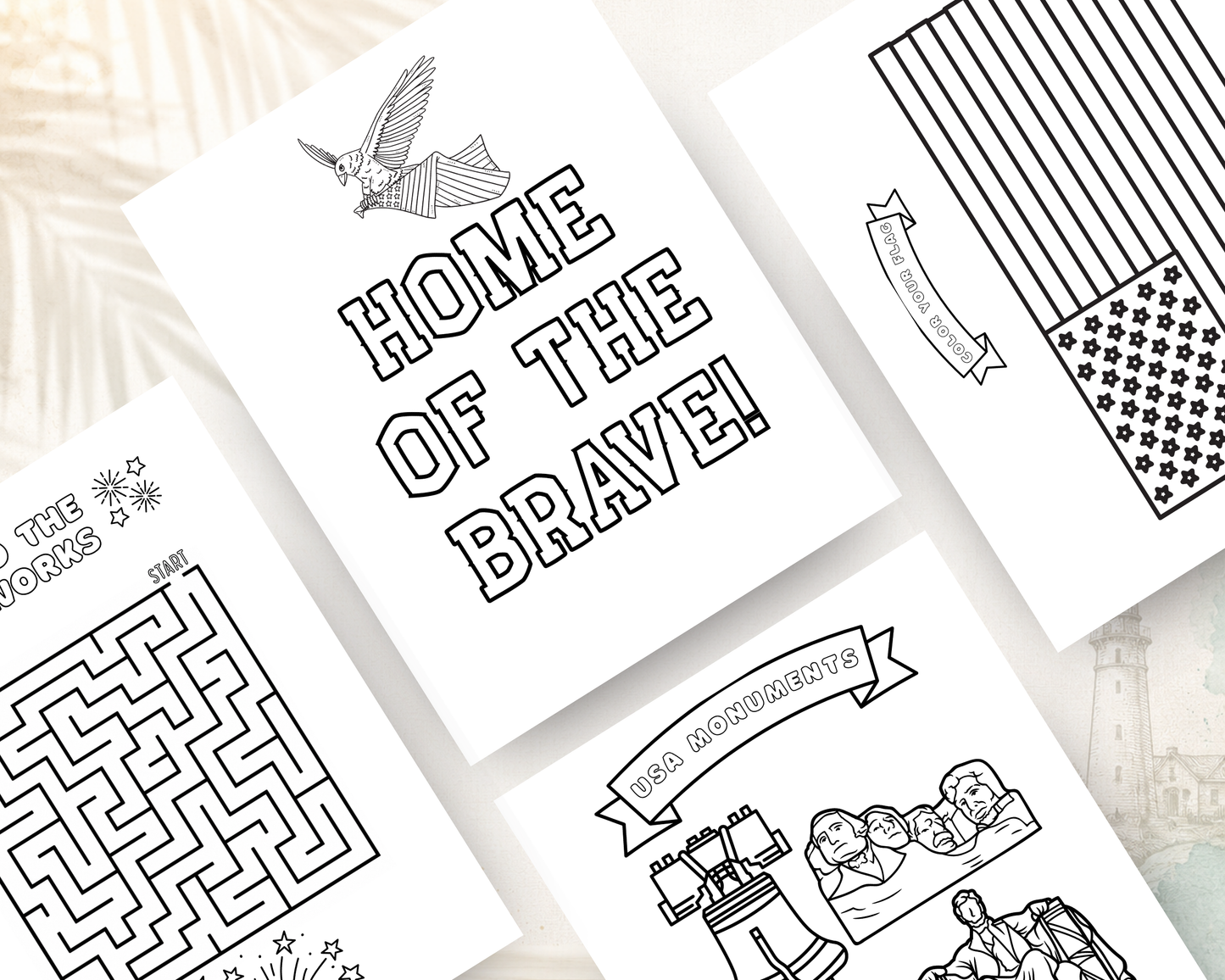 USA Patriotic Activity Book