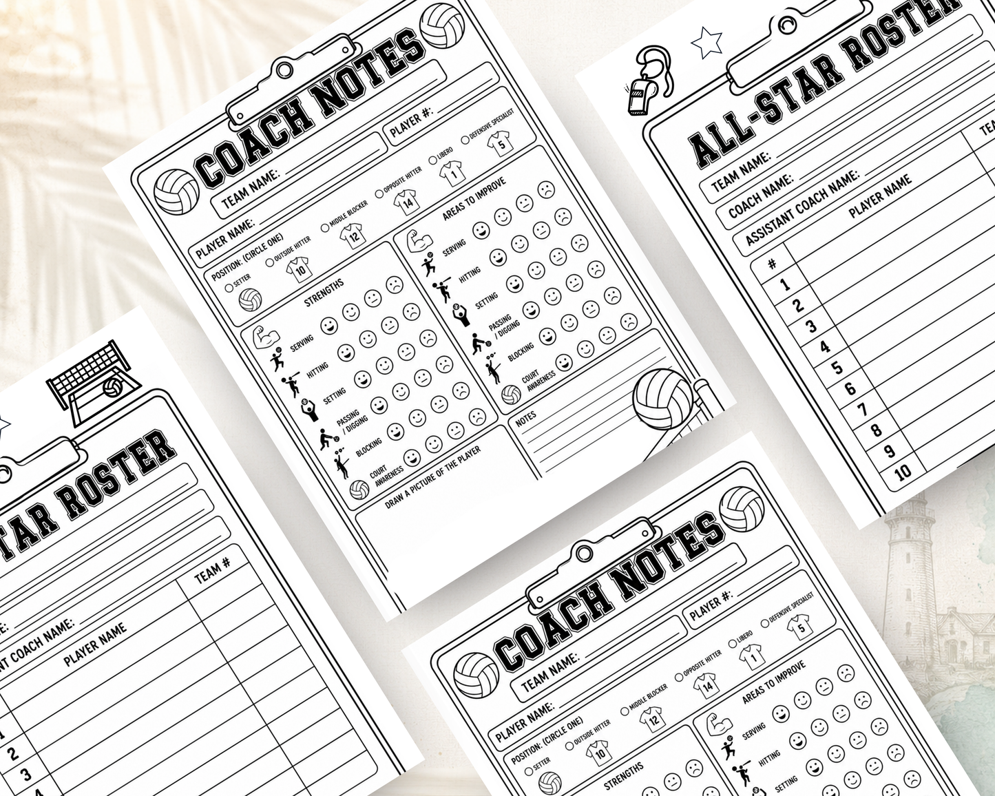Volleyball All-Star Activity Book for Kids | Printable PDF Digital Download