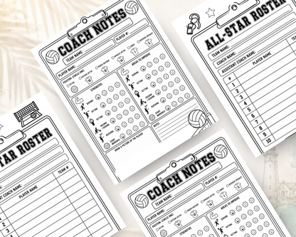 Volleyball All-Star Activity Book for Kids | Printable PDF Digital Download