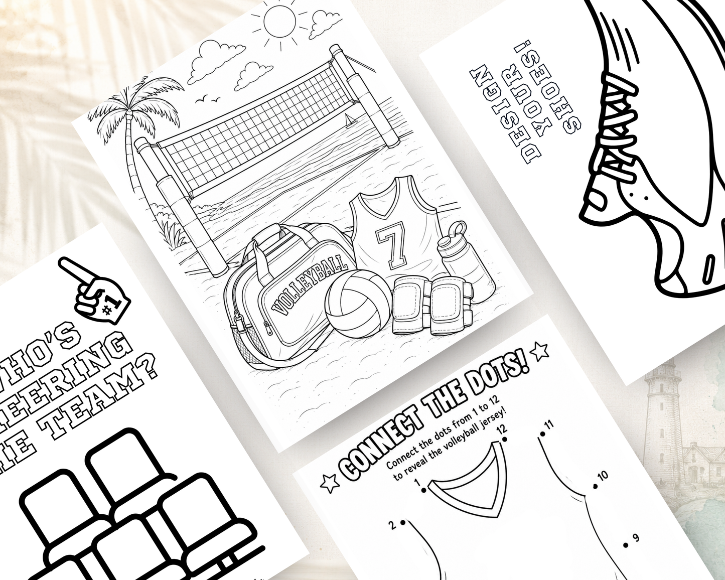 Volleyball All-Star Activity Book for Kids | Printable PDF Digital Download