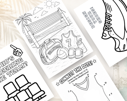 Volleyball All-Star Activity Book for Kids | Printable PDF Digital Download