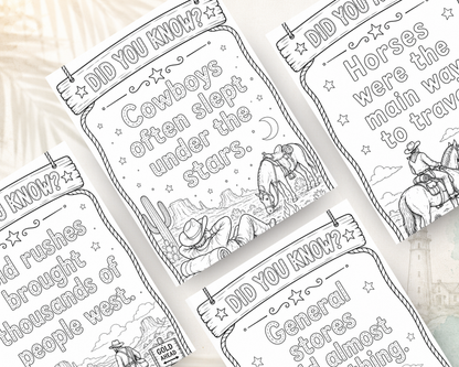 Wild West Adventures Printable Activity Book for Kids | Digital PDF Download