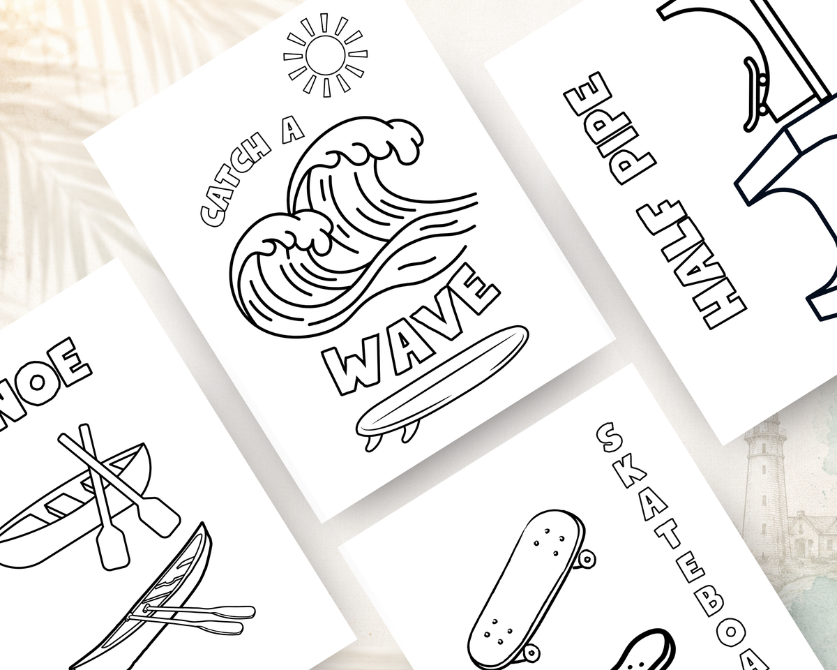 Waves & Wheels Activity Book for Kids
