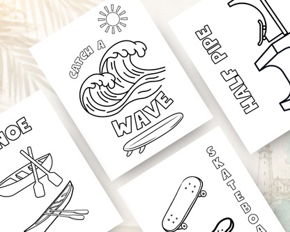Waves & Wheels Activity Book for Kids