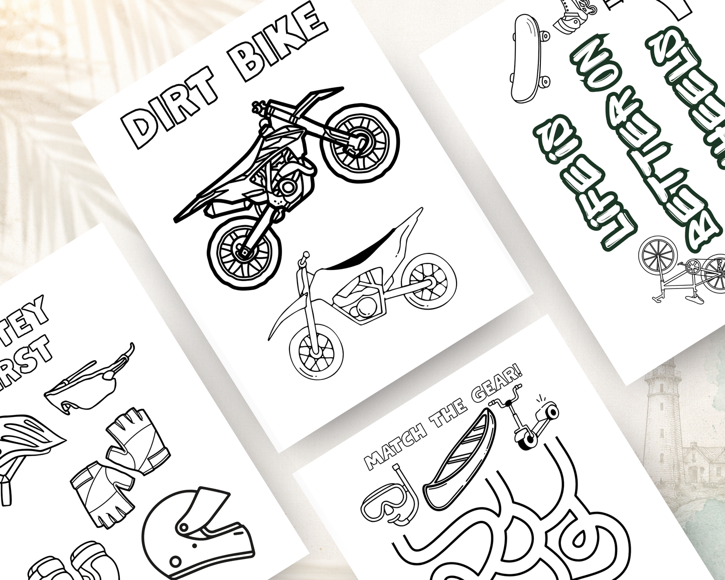 Waves & Wheels Activity Book for Kids