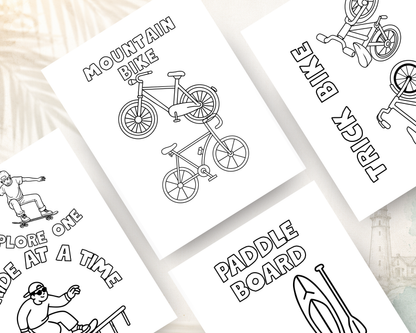 Waves & Wheels Activity Book for Kids